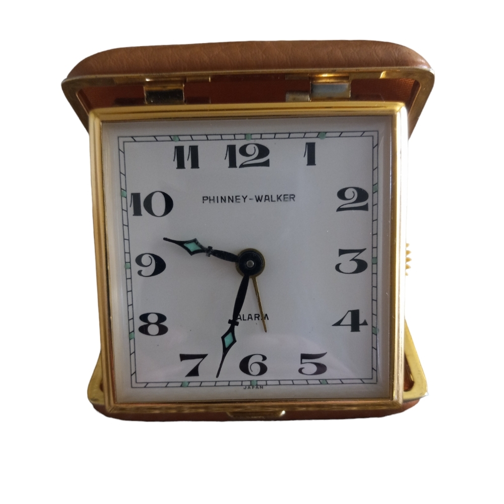Réveil de voyage vintage Phinney Walker Wind Up Travel Alarm Clock
